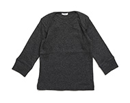 baby boat neck top dark grey