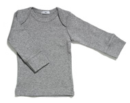 baby boatneck top light grey melange